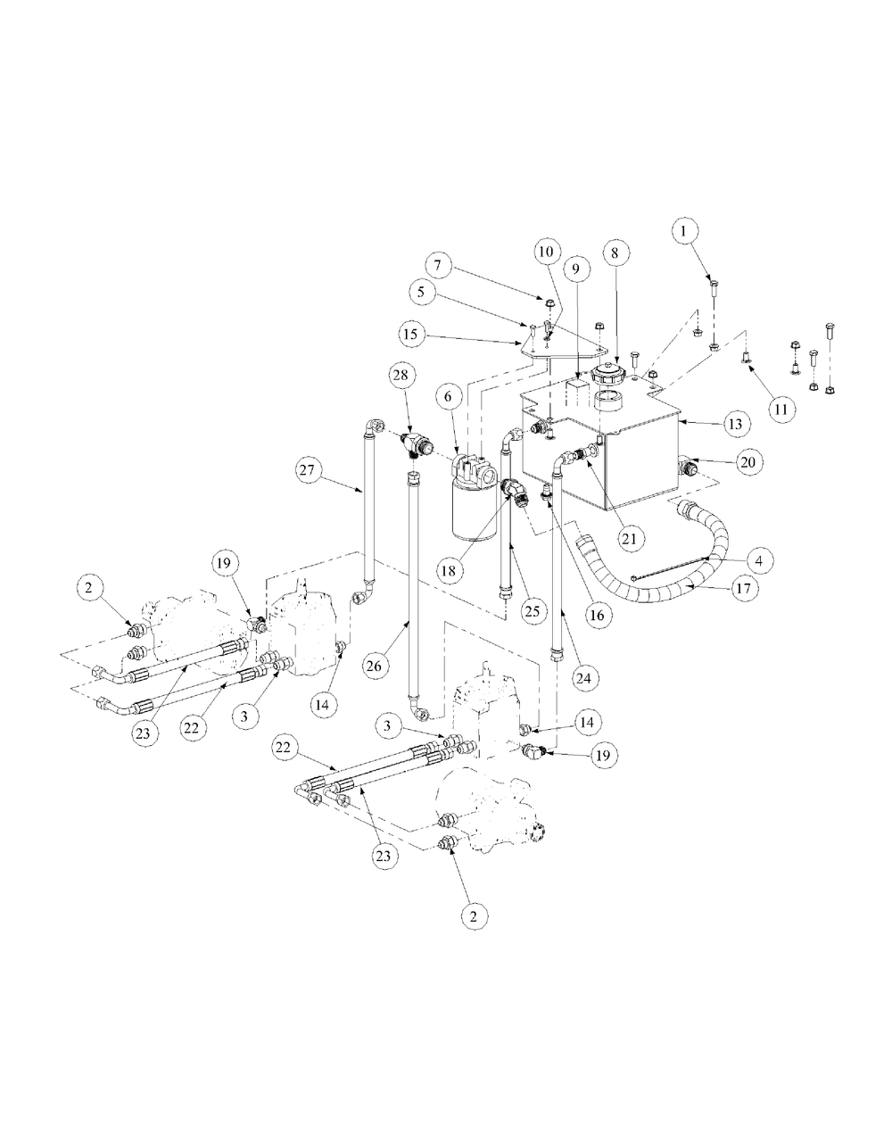 Hydro Pump Assembly Diagram and Parts List for M60-KH 53AB5BAX150-25-HP Cub Cadet Lawn Tractor